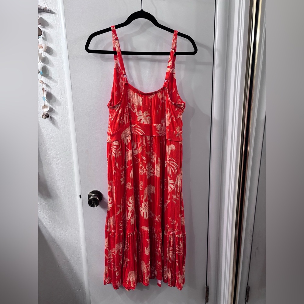 Burnt Orange Cheetah Print Summer Dress - Picture 6 of 7